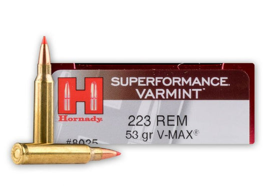 223 Rem 53 Grain V-max Hornady Superformance Ammo - 20