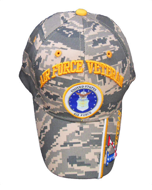 Air Force Veteran Emblem w/ V Cap - Digital Camo