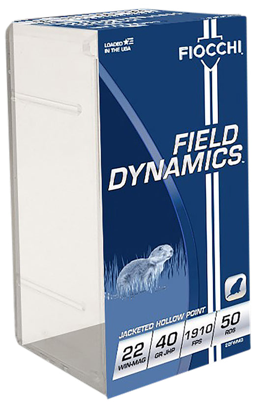 Fiocchi 22FWMB Field Dynamics Performance 22 WMR 40 gr Jacketed Hollow Point (JHP) 50 Per Box/ 40 Cs