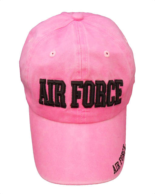 Air Force Block Letter Stone Washed Cap - Pink