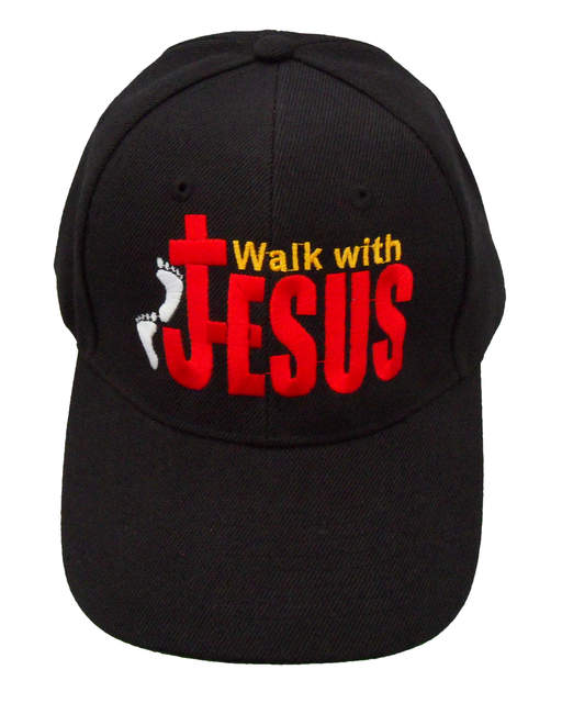 Walk with Jesus Cap - Black