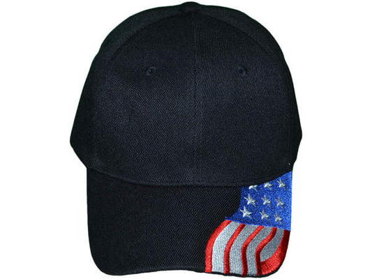 US Flag Bill Cap - Black