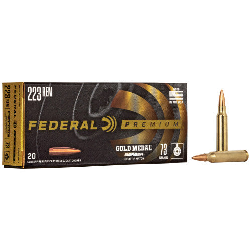 223 Rem 73 Grain Gold Medal Berger OTM Federal Premium Ammo - 200 Round Case