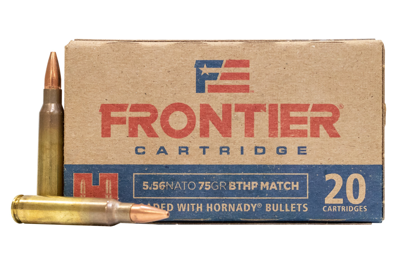 5.56 NATO 75 Grain BTHP Match Hornady Frontier Ammo - 200 Round Can