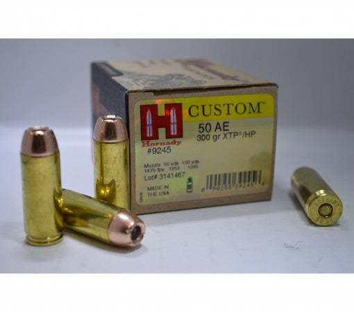 50 AE Hornady 300 Grain XTP Hollow Point - 200 Round Case