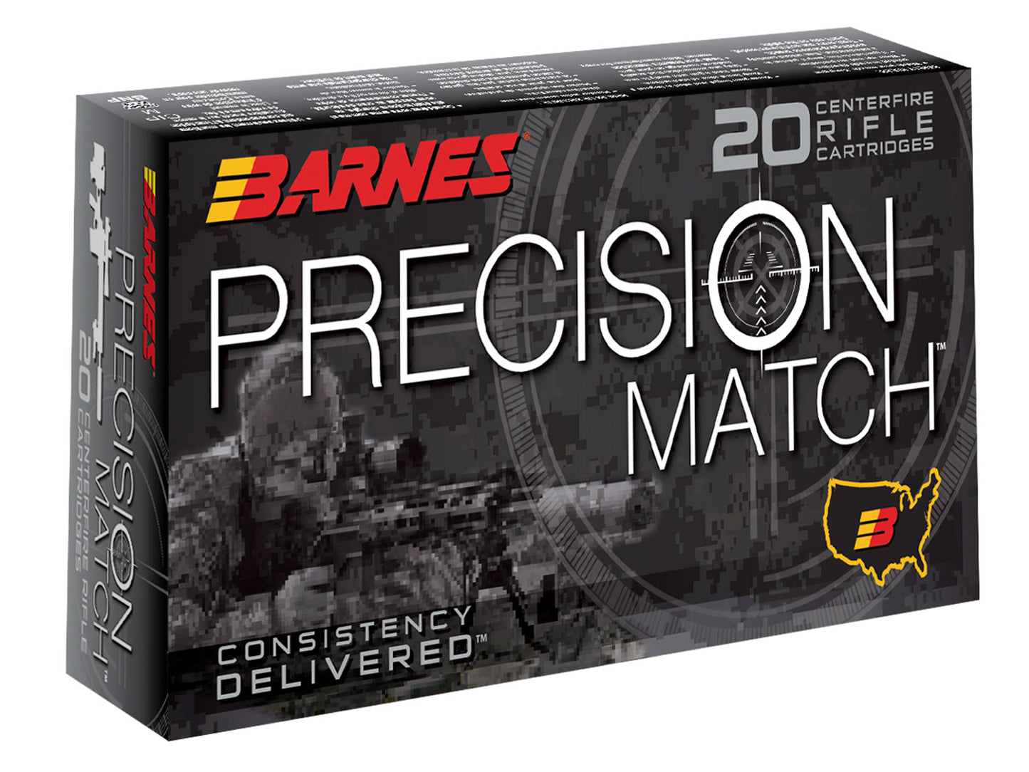 Barnes Bullets 30818 Precision Match Centerfire Rifle 308 Win 175 gr Open Tip Match Boat-Tail 20 Per Box/ 10 Cs