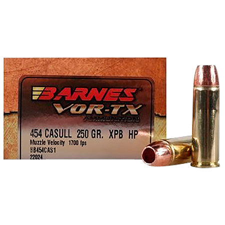 Barnes Bullets 22024 VOR-TX Defense 454 Casull 250 gr Barnes VOR-TX XPB 25 Per Box