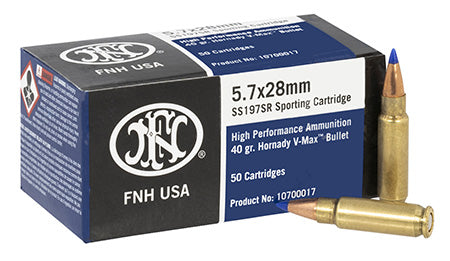 FN 10700017 High Performance Target 5.7x28mm 40 gr Hornady V-Max (VMX) 50 Per Box