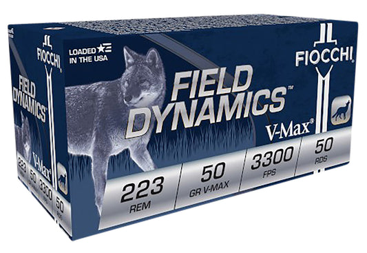 Fiocchi 223HVA50 Field Dynamics V-Max 223 Rem 50 gr Hornady V-Max - 50 rds