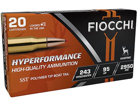 Fiocchi 243HSB Hyperformance Hunting 243 Win 95 gr Super Shock Tip (SST) 20 Per Box