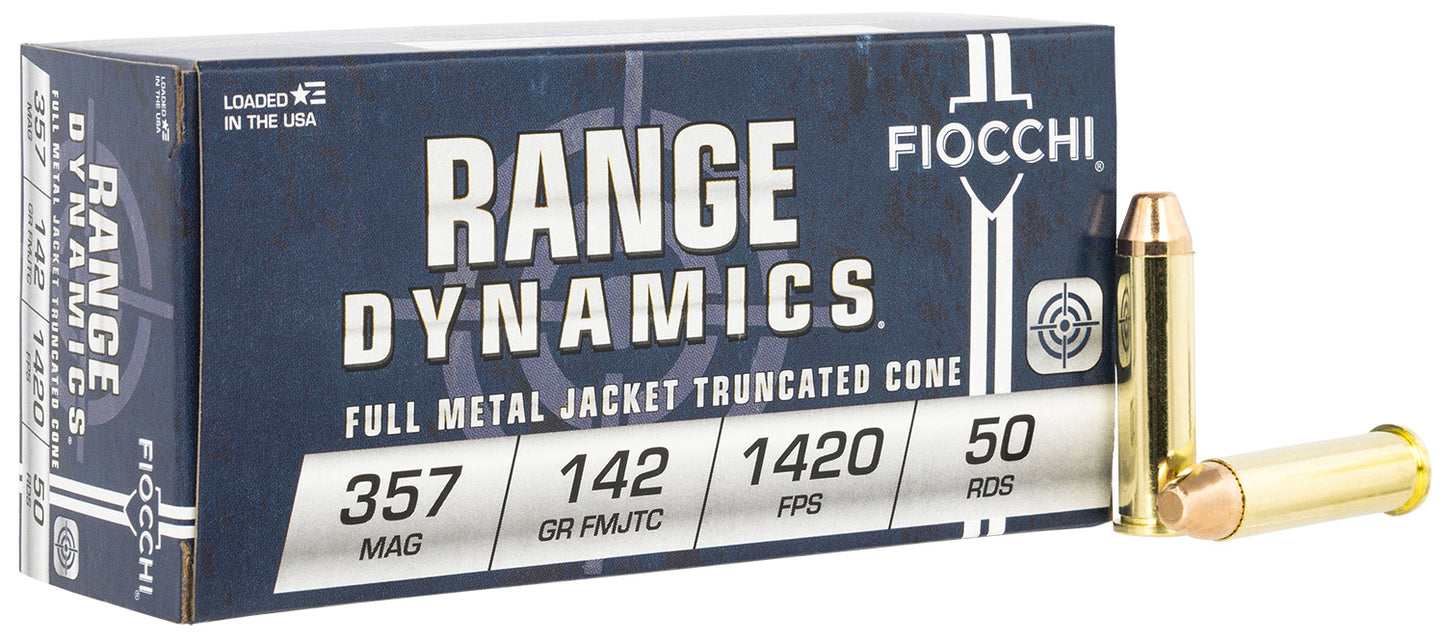 Fiocchi 357F Range Dynamics Pistol 357 Mag 142 gr Full Metal Jacket Truncated-Cone - 50