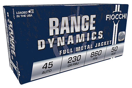 Fiocchi 45A500 Range Dynamics Pistol 45 ACP 230 gr Full Metal Jacket - 50