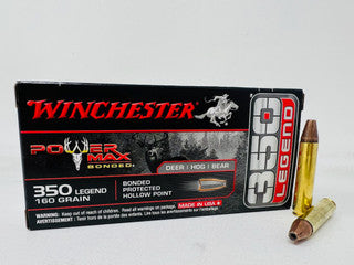 Winchester Ammo X3501BP Power Max Bonded 350 Legend 160 gr Bonded Rapid Expansion PHP 20 Per Box/ 10 Cs