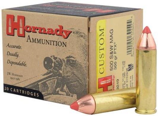 500 SW 300 Grain FTX Hornady Ammo - 20