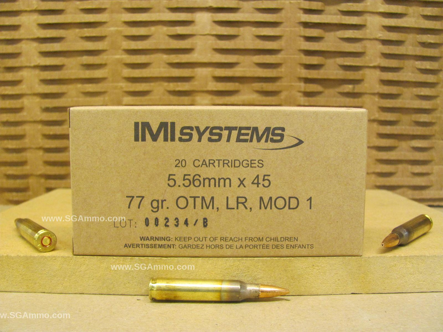 5.56mm 77 Grain SMK OTM LR MOD-1 Razorcore IMI Ammo - 20