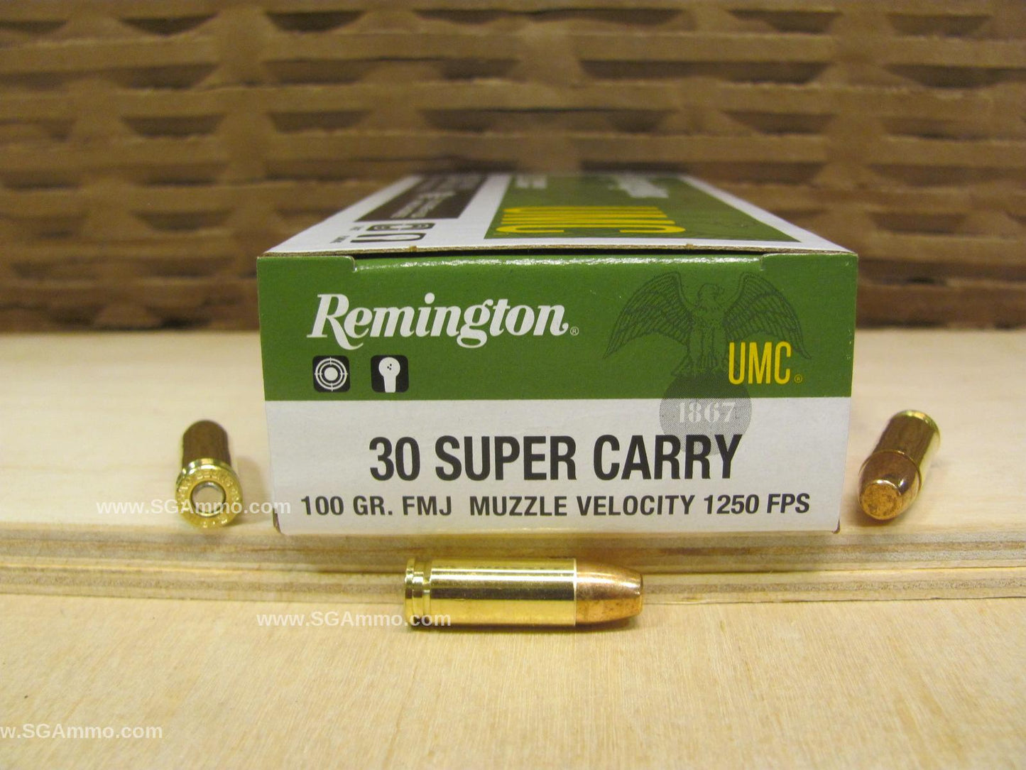 30 Super Carry 100 Grain FMJ Remington UMC - 1000 Round Case