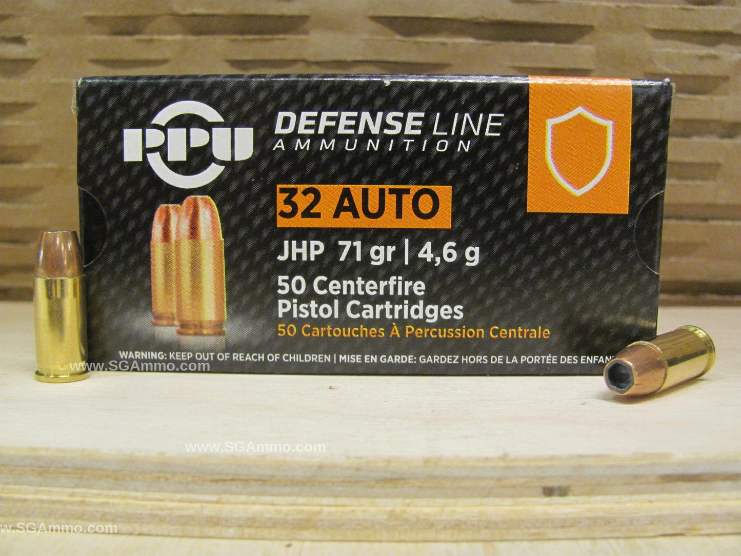 32 ACP Auto Prvi Partizan 71 Grain Jacketed Hollow Point Ammo