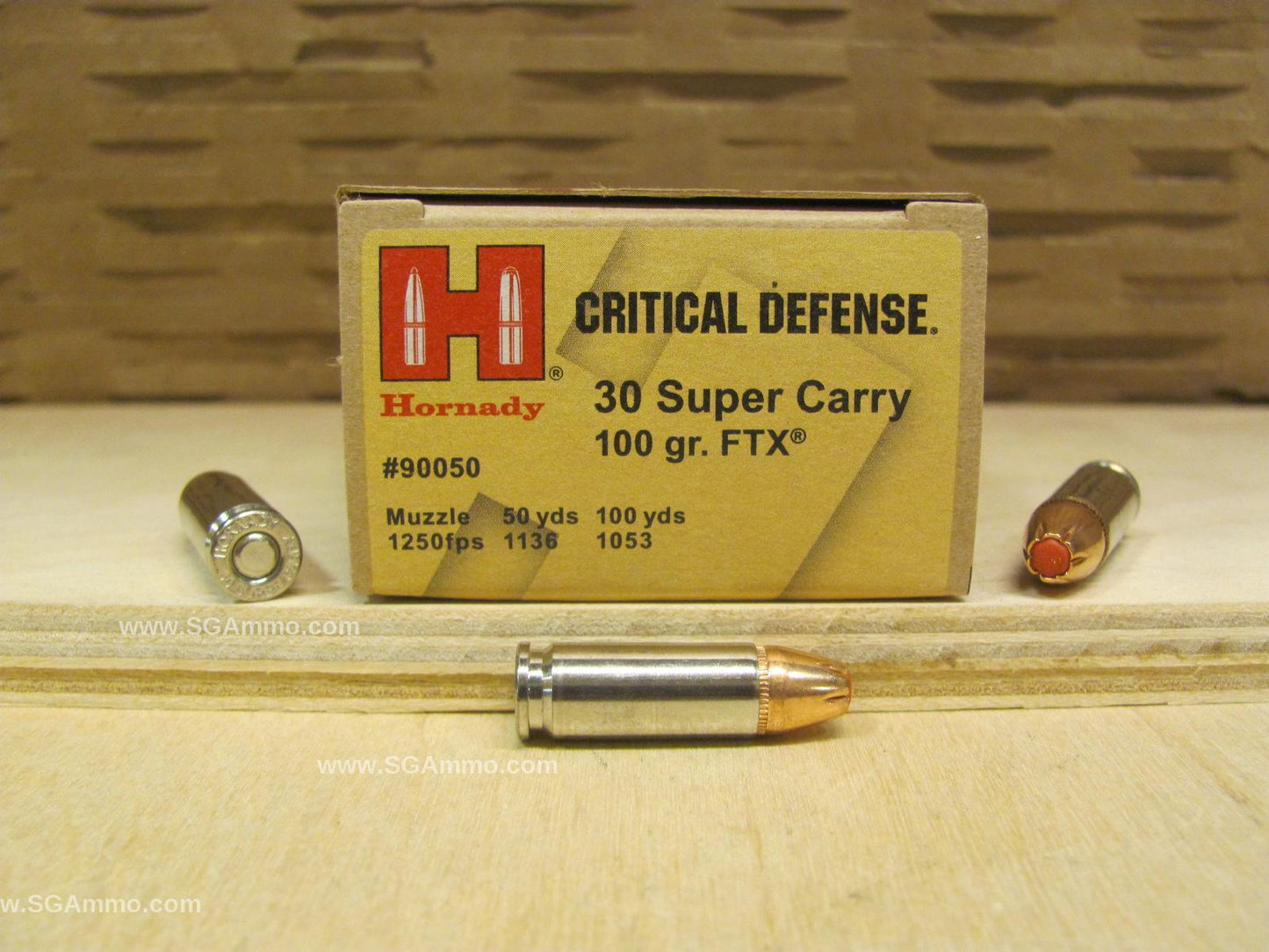 30 Super Carry 100 Grain FTX Hornady Critical Defense Ammo - 1000 Round Case