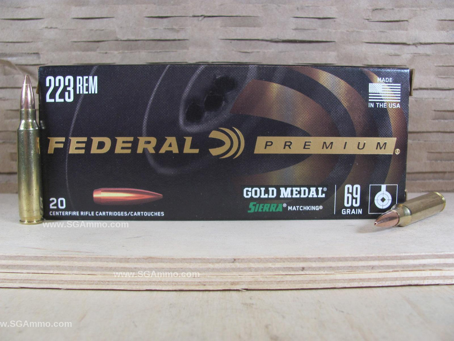 223 Rem Federal 69 Grain BTHP Gold Medal Match - 20