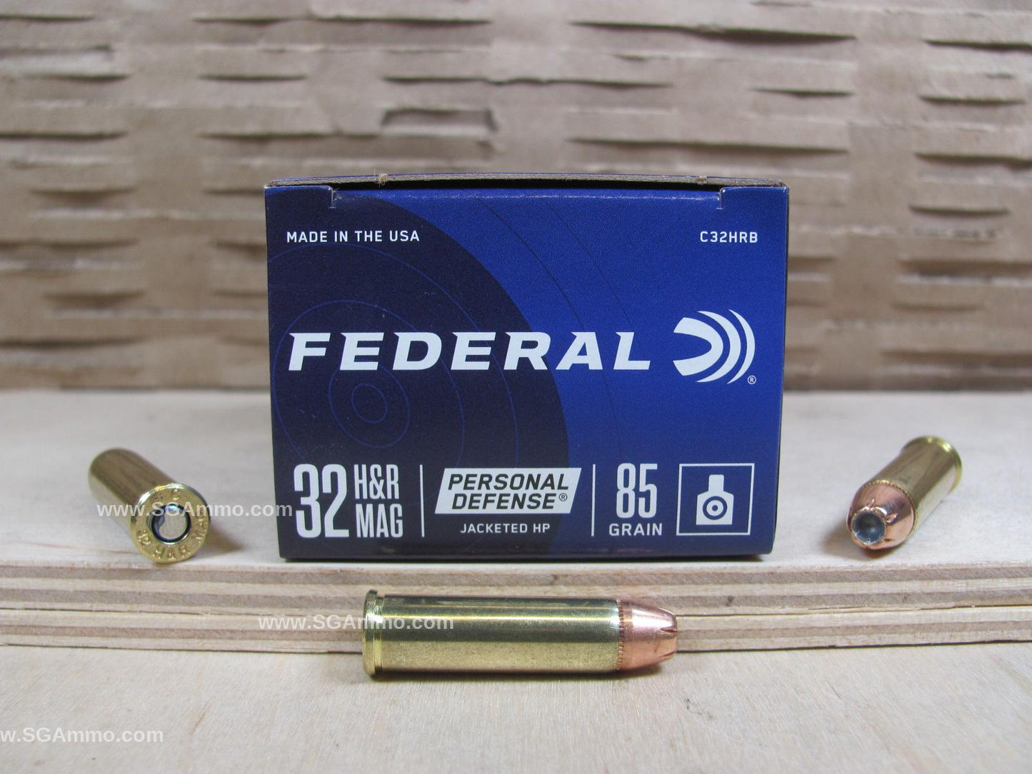 32 H&R Magnum Federal 85 Grain Jacketed Hollow Point Ammo - 500 Round Case