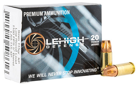 Lehigh Defense LA9115XP Xtreme Penetrator Self Defense 9mm Luger 115 gr Lehigh Defense XP FTM 20 Per Box