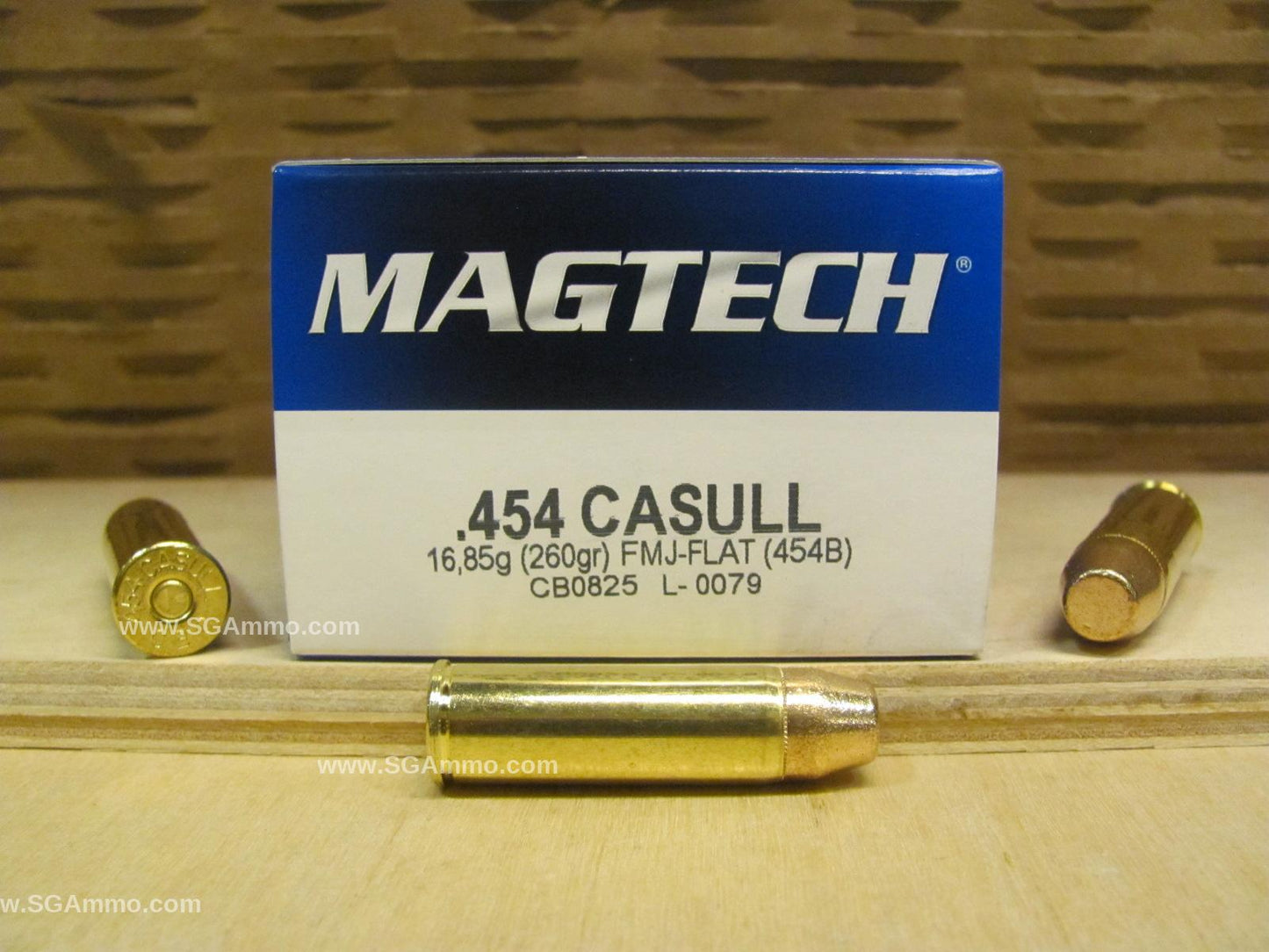 454 Casull 260 Grain FMJ Flat Magtech - 20