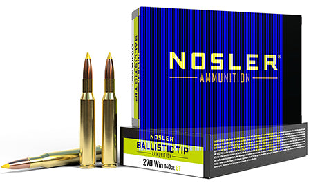 Nosler 40055 Ballistic Tip 270 Win 140 gr Spitzer Ballistic Tip (SBT) 20 Per Box