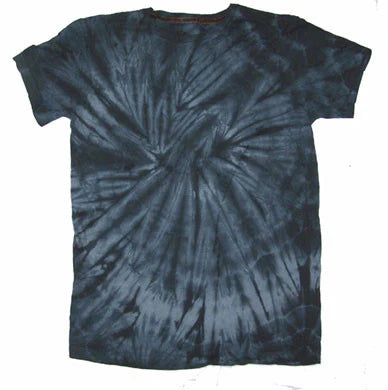 ADULT SIZE PETITE LIGHT BLACK SPIDER TIE DYED TEE SHIRT