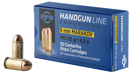 PPU PPH9MF Handgun Defense 9x18 Makarov 93 gr Full Metal Jacket - 50