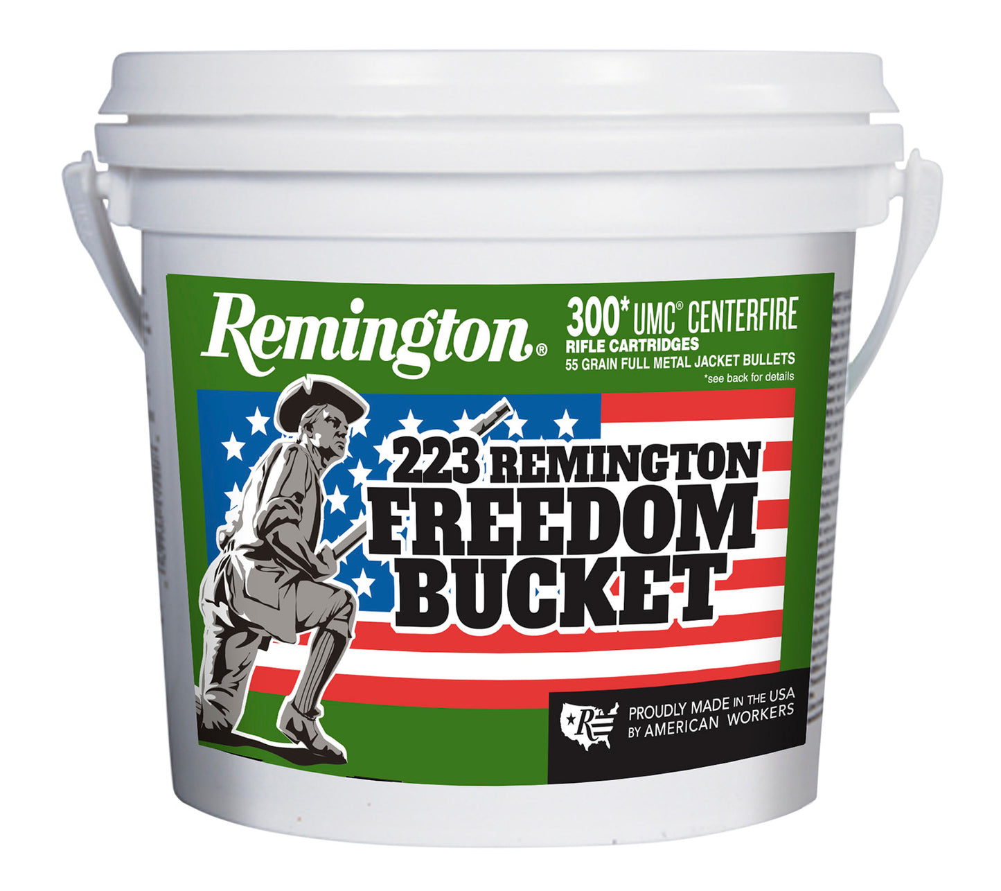 Remington Ammunition 23897 UMC Freedom Bucket 223 Rem 55 gr 3240 fps Full Metal Jacket - 300 rds