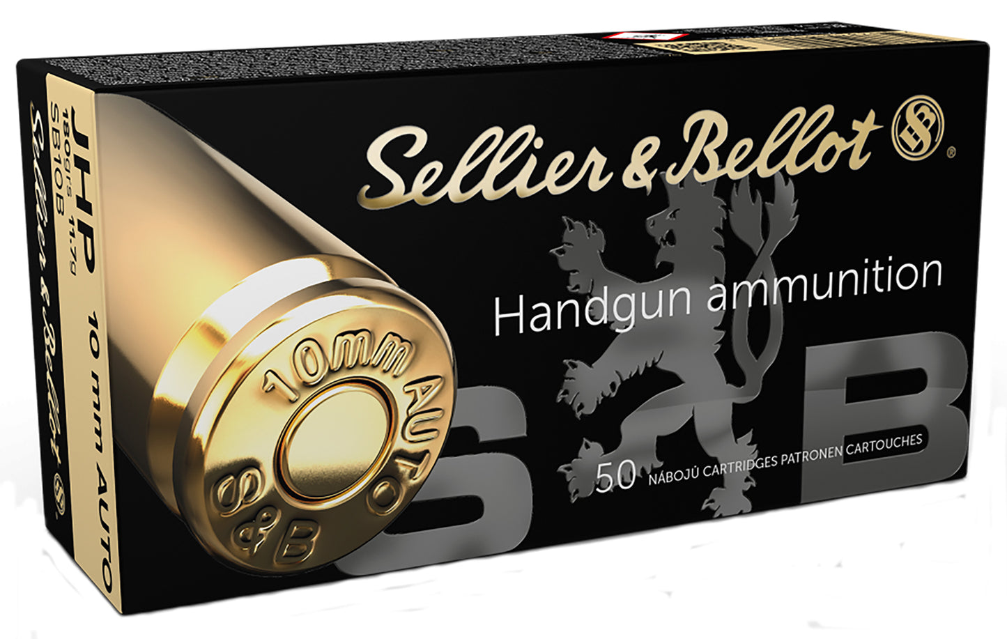 Sellier & Bellot SB10B Handgun Target 10mm Auto 180 gr Jacketed Hollow Point-50