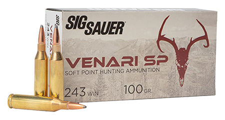 Sig Sauer V243SP100-20 Venari 243 Win 100 gr 2960 fps Soft Point (SP) 20 Bx