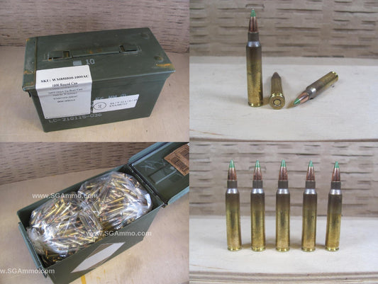 Winchester 5.56mm 62 Grain M855 Green Tip Lake City Ammo For Sale - SP21114 - Packed in USED Metal Canister - 1000 Rounds