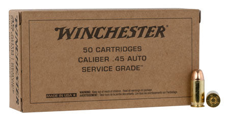 Winchester Ammo SG45W USA Service Grade 45 ACP 230 gr Full Metal Jacket - 50