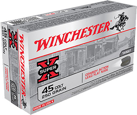 Winchester Ammo USA45CB Super-X Cowboy Action 45 Colt (LC) 250 gr Lead Flat Nose (LFN) 50 Bx