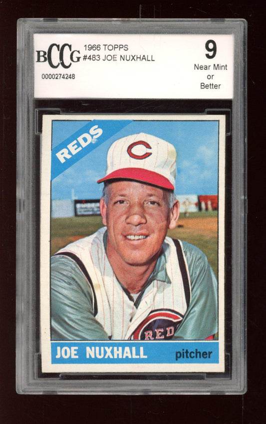 Joe Nuxhall 1966 Topps #483 (BCCG 9)