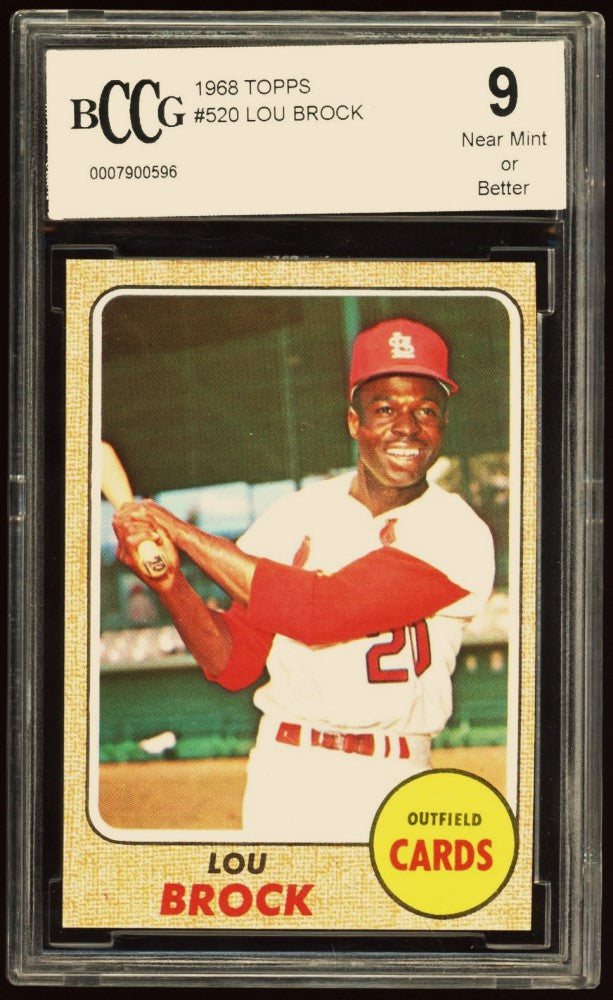 Lou Brock 1968 Topps #520 (BCCG 9)