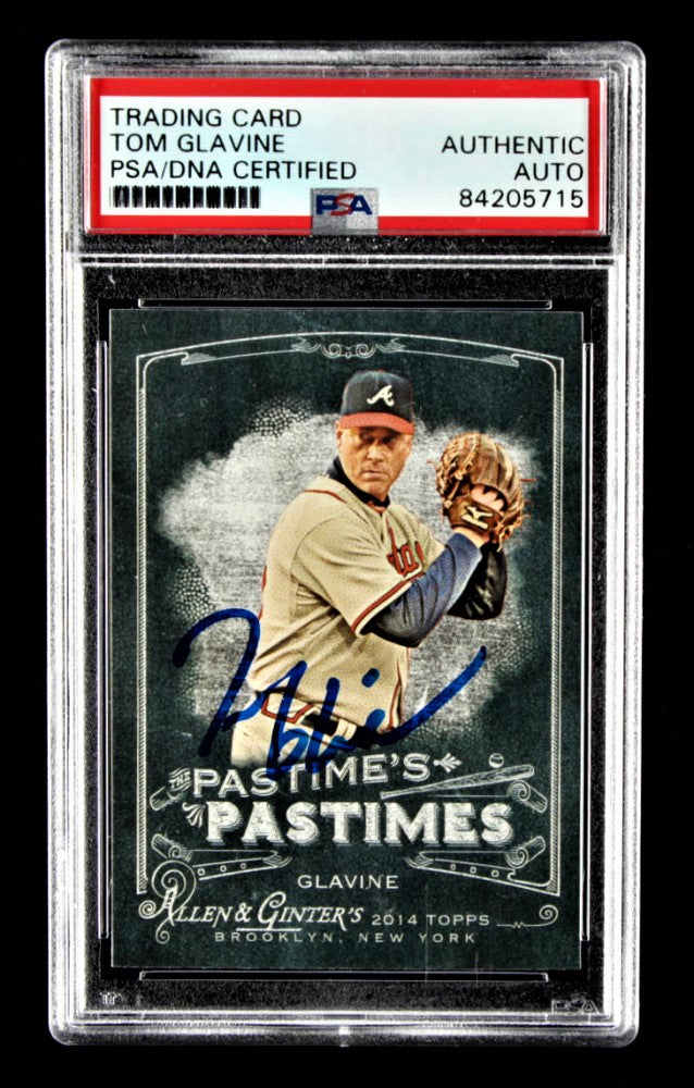 Tom Glavine Signed 2014 Topps Allen and Ginter The Pastime's Pastime #PPTG (PSA Encapsulated)