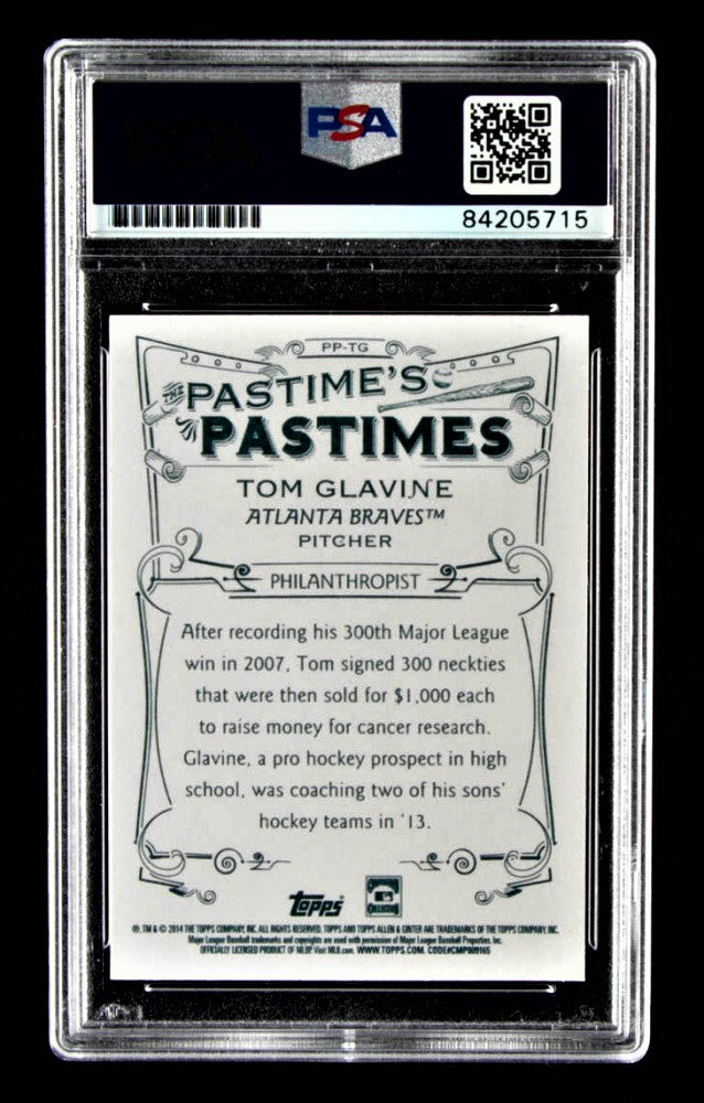 Tom Glavine Signed 2014 Topps Allen and Ginter The Pastime's Pastime #PPTG (PSA Encapsulated)