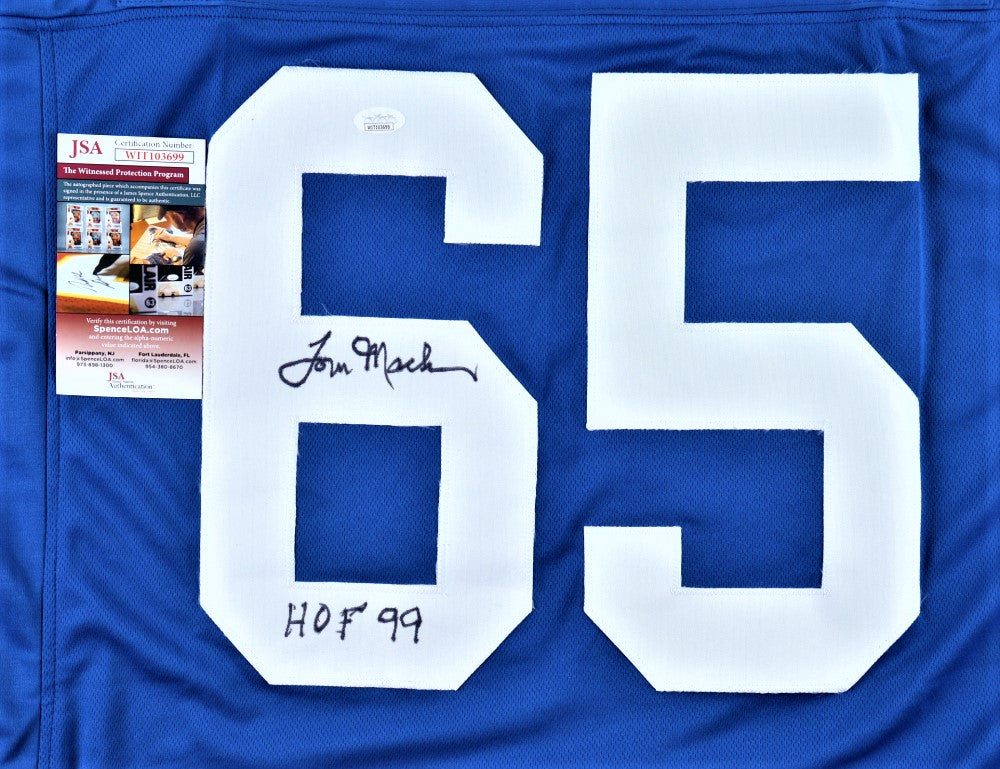 Tom Mack Signed Jersey Inscribed "HOF 99" (JSA)