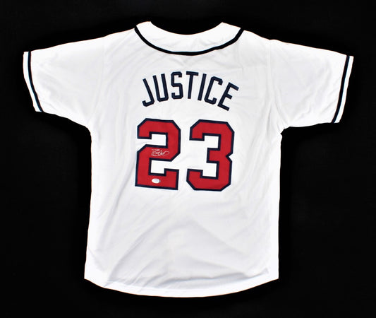 David Justice Signed Jersey (PSA)