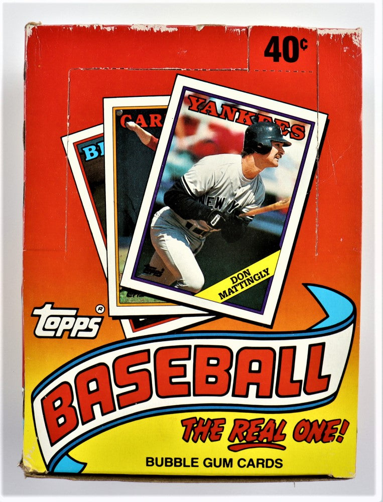 1988 Topps "The Real One" Bubble Gum Baseball Cards Box with (36) Packs