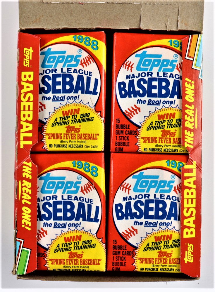 1988 Topps "The Real One" Bubble Gum Baseball Cards Box with (36) Packs