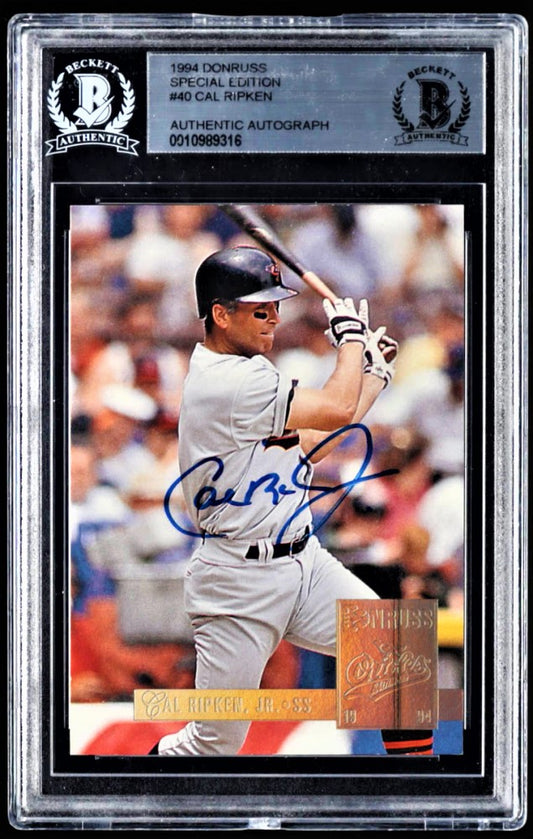 Cal Ripken Jr. Signed 1994 Donruss Special Edition #40 (BGS)