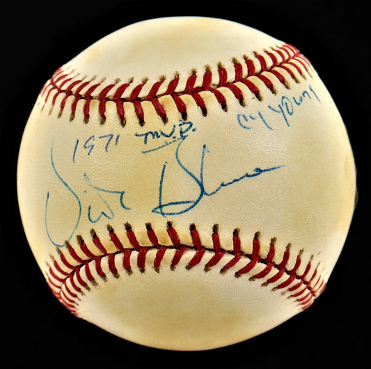 Vida Blue Signed OAL Baseball Inscribed "1971 MVP Cy Young" (Beckett)