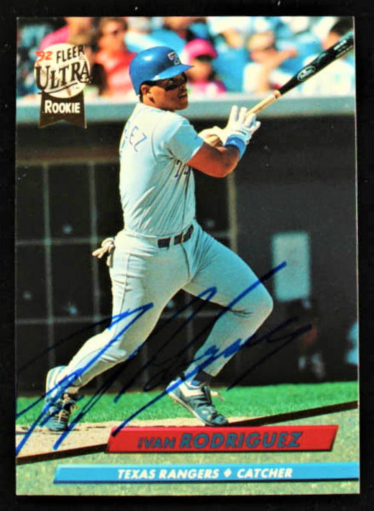 Ivan Rodriguez Signed 1992 Ultra #139 RC