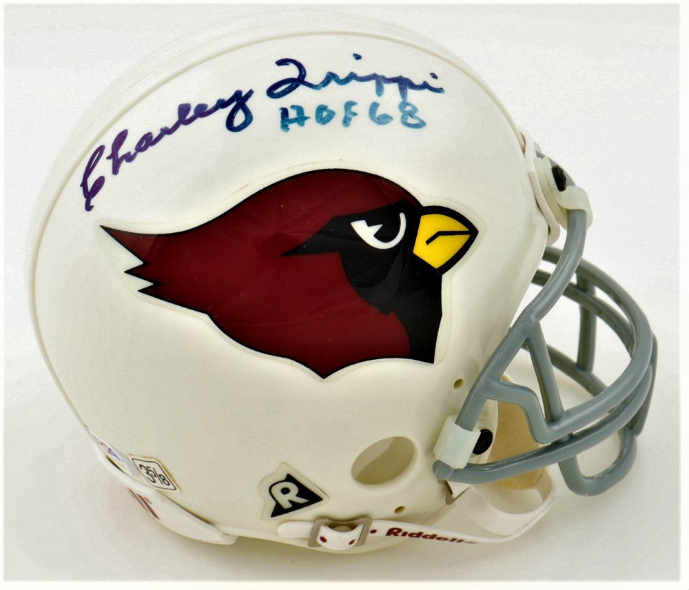 Charley Trippi Signed Cardinals Throwback Mini Helmet Inscribed "HOF 68" (PSA)