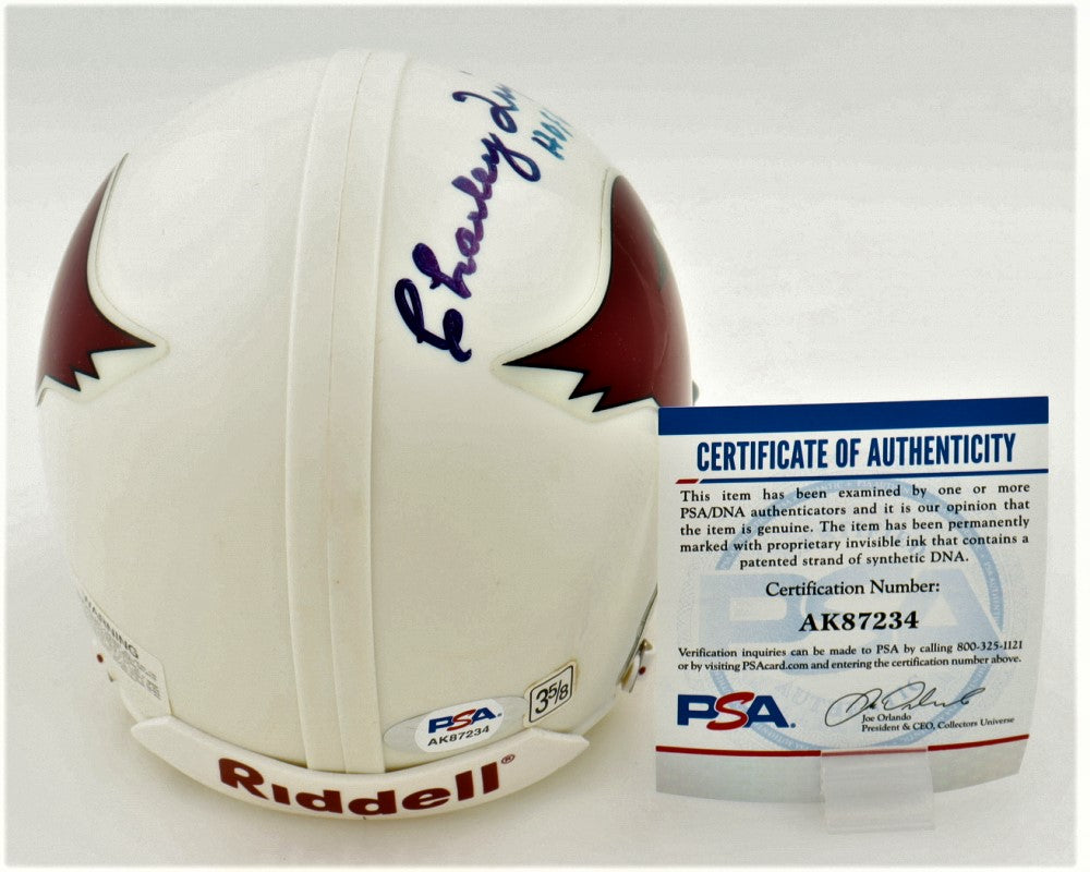 Charley Trippi Signed Cardinals Throwback Mini Helmet Inscribed "HOF 68" (PSA)