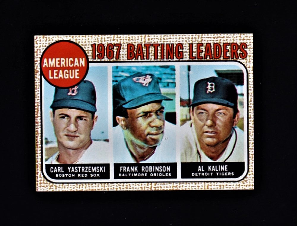 1968 Topps #2 AL Batting Leaders - Carl Yastrzemski / Frank Robinson / Al Kaline