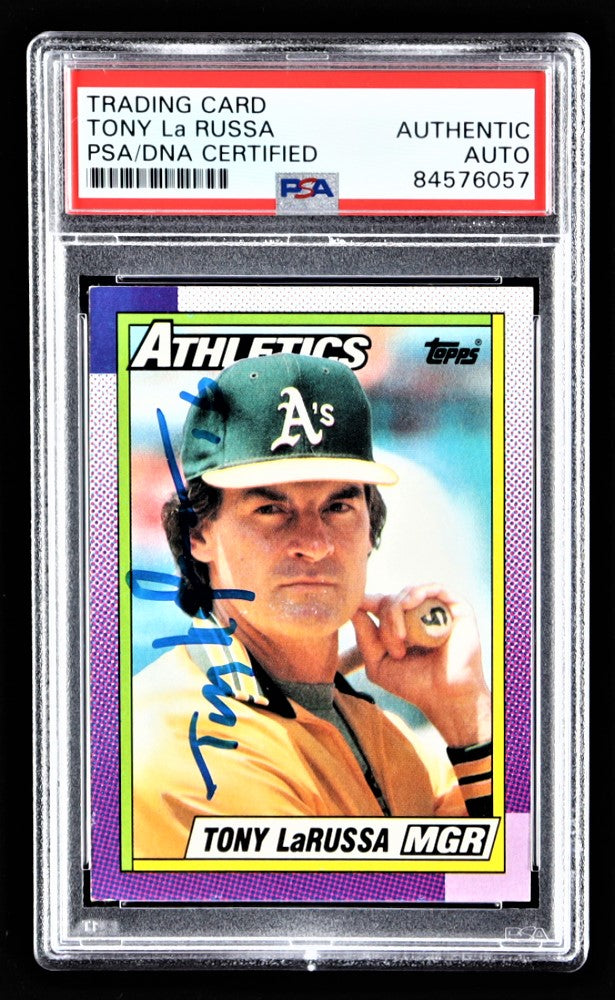 Tony LaRussa Signed 1990 Topps #639 MG (PSA)